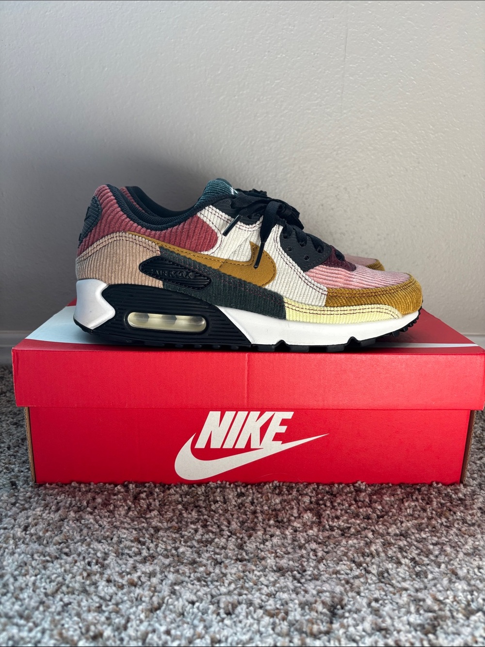 Nike Multicolor Corduroy Air Max 90 Sneaker -